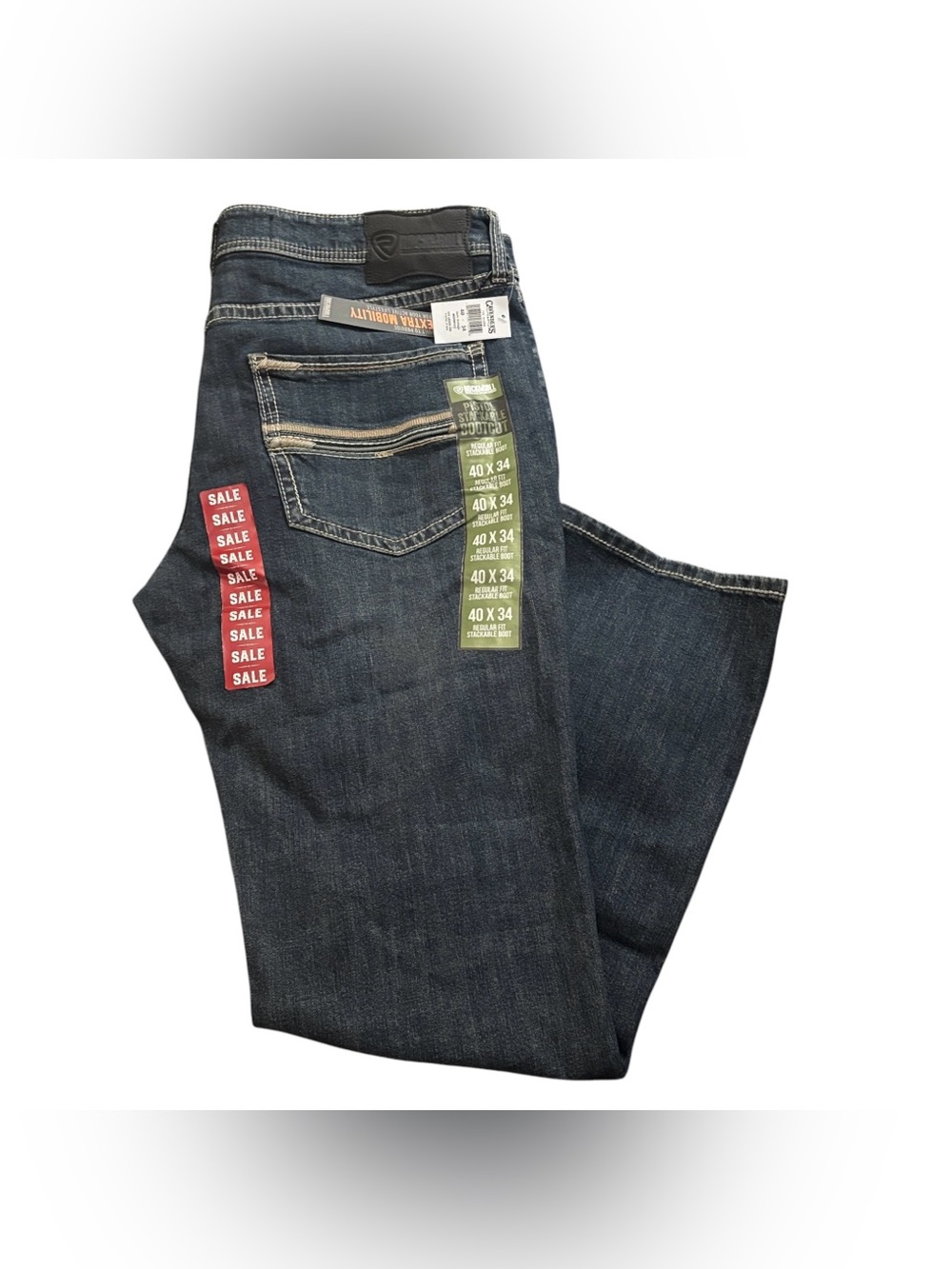 Men's Rock&Roll Dark Blue Denim Bootcut Regular Fit Jeans Size 40x34 NWT
